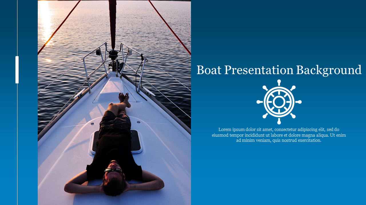 Free - Amazing Boat Presentation Background Slide PowerPoint